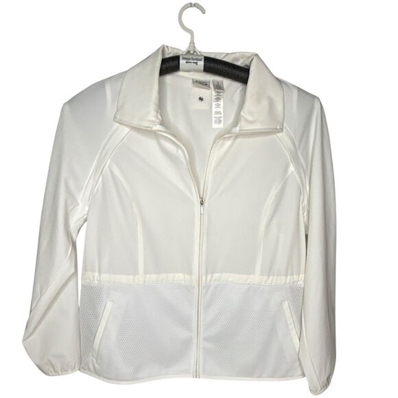 Jackets & Blazers - Chico’s Zenergy Golf White Zip  Convertible Jacket  Mesh Vent Activewear  Size 2